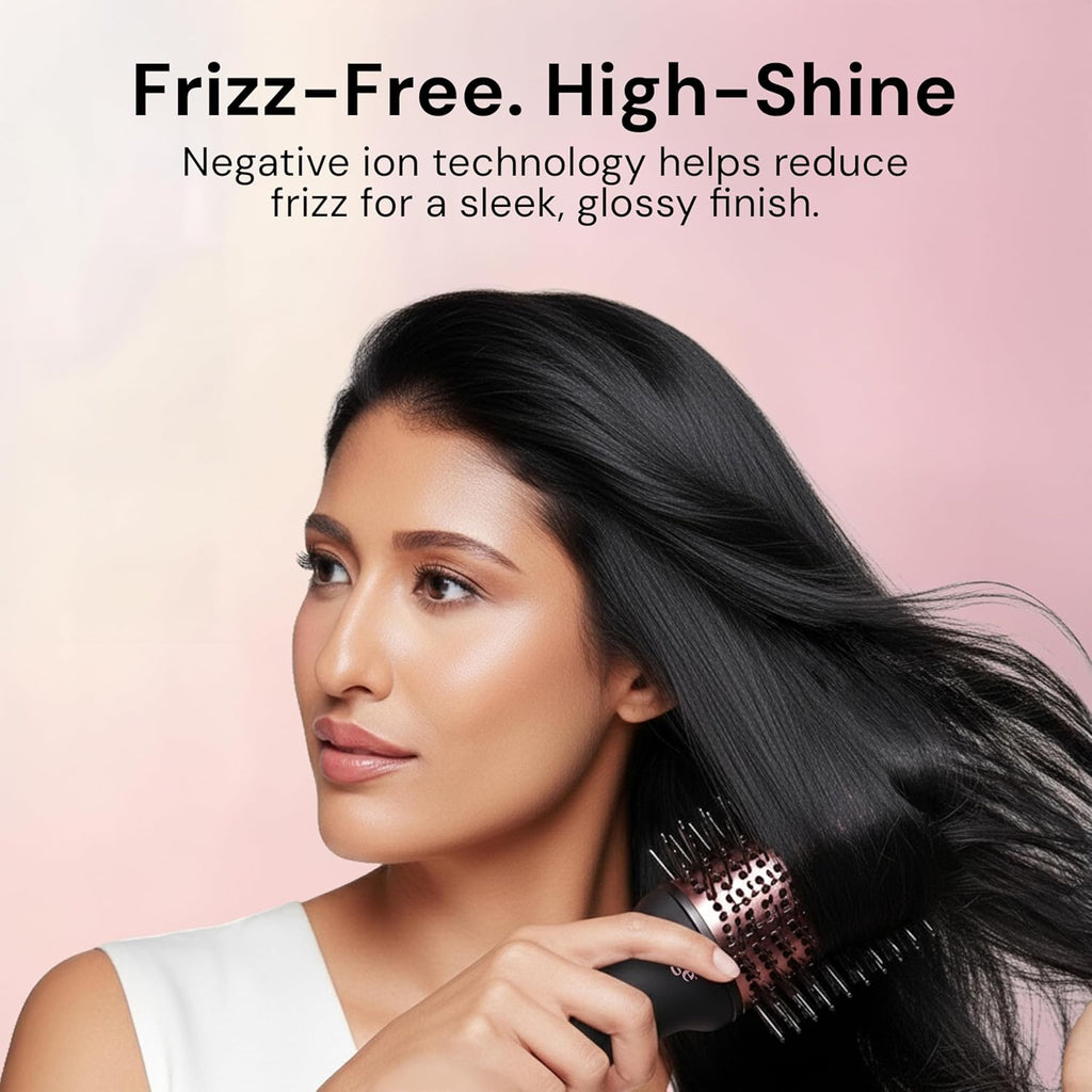 Le Volume 2-in-1 Titanium Blow Dryer Brush | Frizz Control Blowout Hair Dryer Brush For Drying And Straightening |