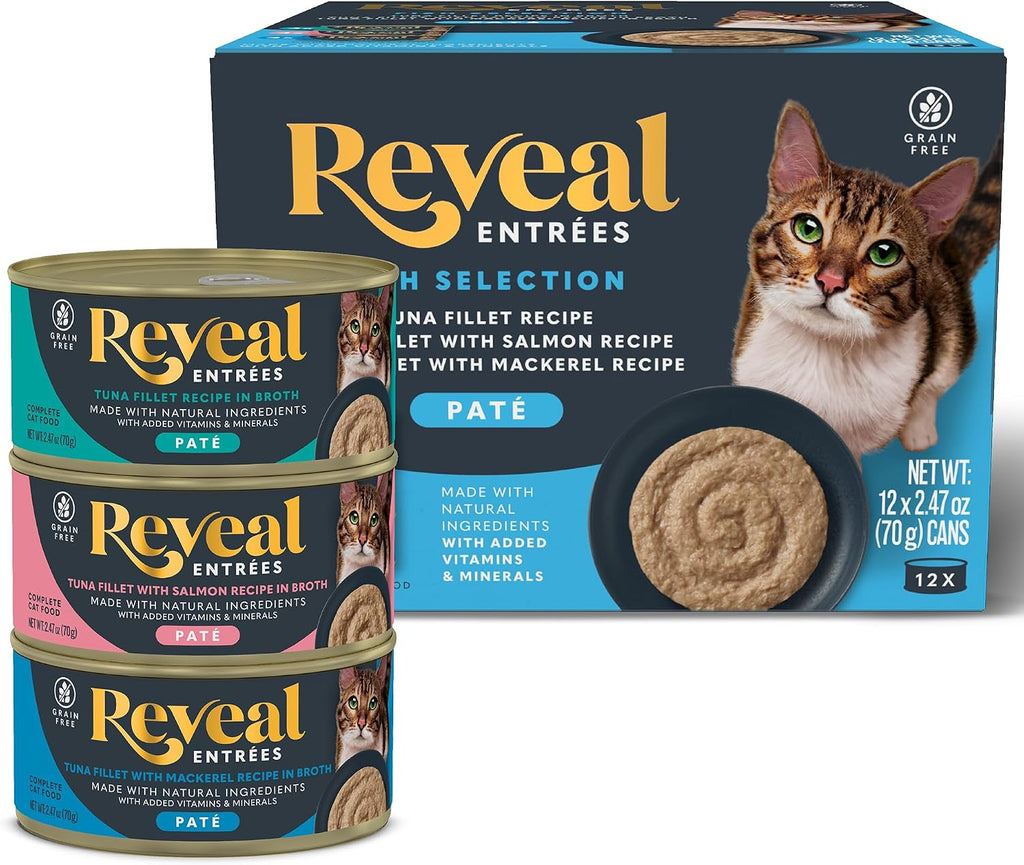 Entrées Fish Variety Paté Wet Cat Food 12-Pack 2.47 oz Cans