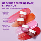 4-Pack Lip Scrub & Lip Mask Set