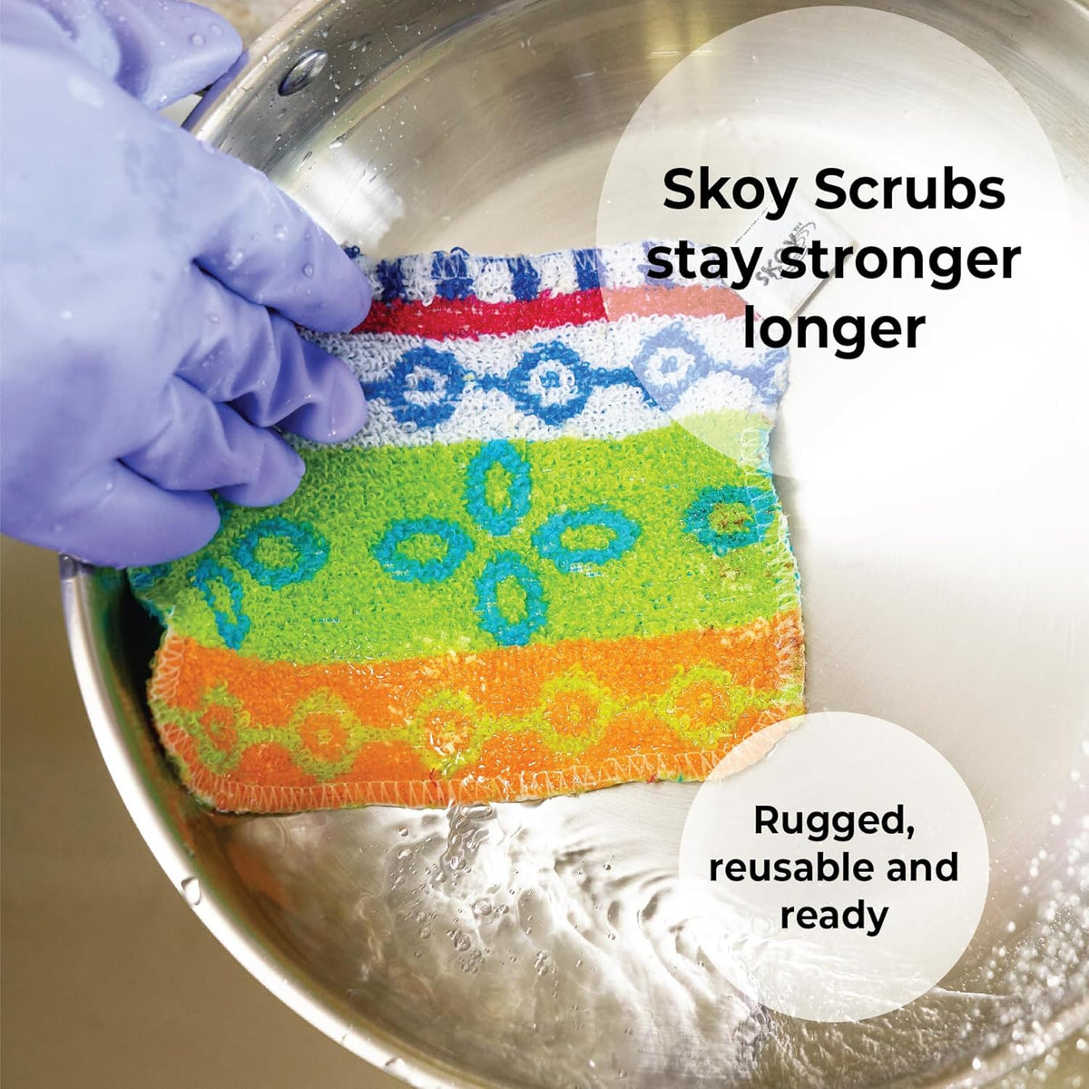 Scrub, 4-Pack Reusable, Non-Scratching Dish Scrubber for Kitchen and Household Cleaning, Planet-Friendly, Dishwasher