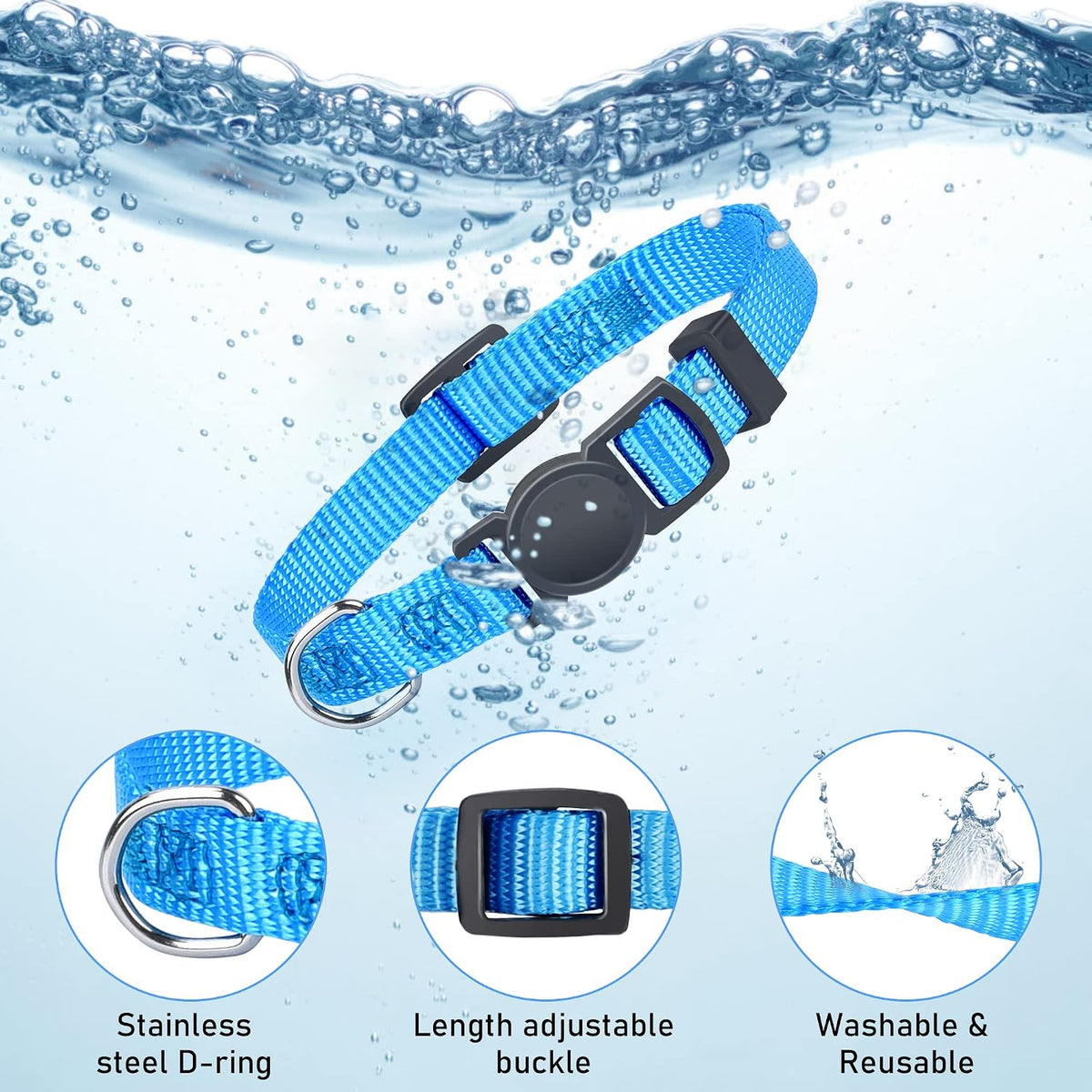 Soft Nylon Puppy and Pup Collars, Adjustable Breakaway Litter Collars, Plain Whelping & ID with Charts - Assorted