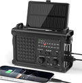 Emergency Weather Radio NOAA Alert with Battery Backup 12000mAh | Solar Hand Crank, Radios Portable AM FM LED