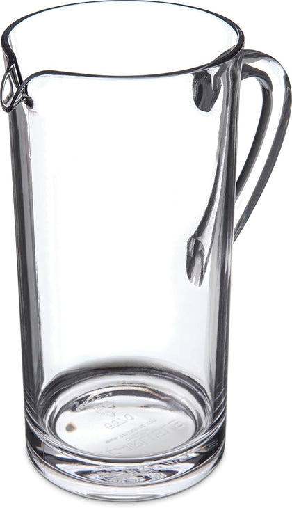 Elan Clear Pitcher Tall Pitcher, Plastic Pitcher for Restaurants, Catering, Kitchens, Plastic, 58 Ounces, Clear