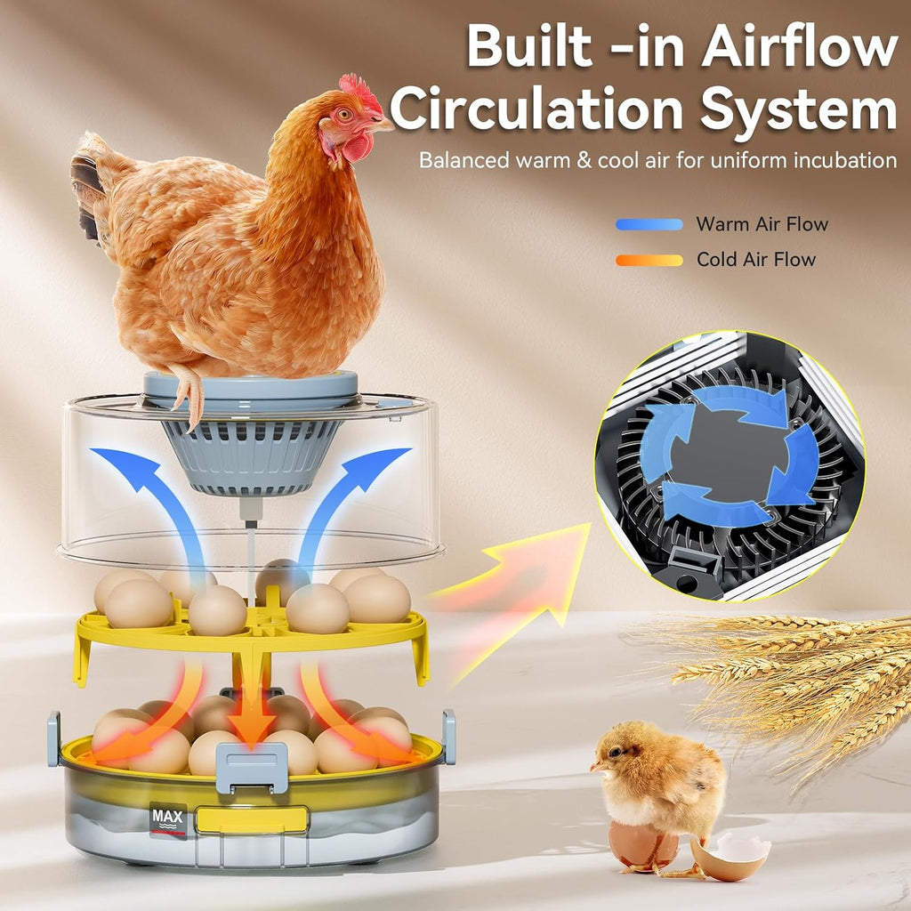 Egg Incubator for Hatching Eggs – 20-Egg Capacity with Automatic Egg Turner, Temperature & Humidity Control, LED Egg