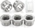 Taisher 5pcs 316L SS Reducer Hex Bushing,1" MNPT x 3/4" FNPT Pipe