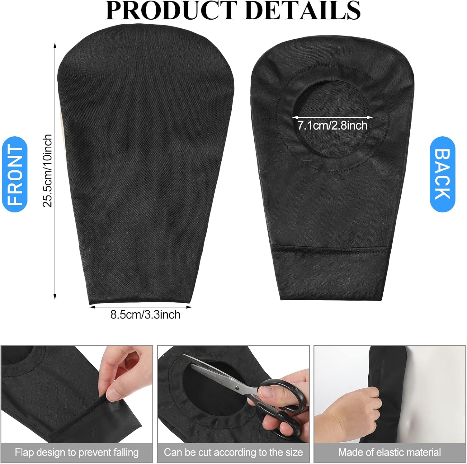 4 Pcs Ostomy Bag Covers Stretchy Washable Odor Control Women Men