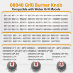 [3 Pack] Upgraded 88848 Gas Grill Burner Replacement Knobs
