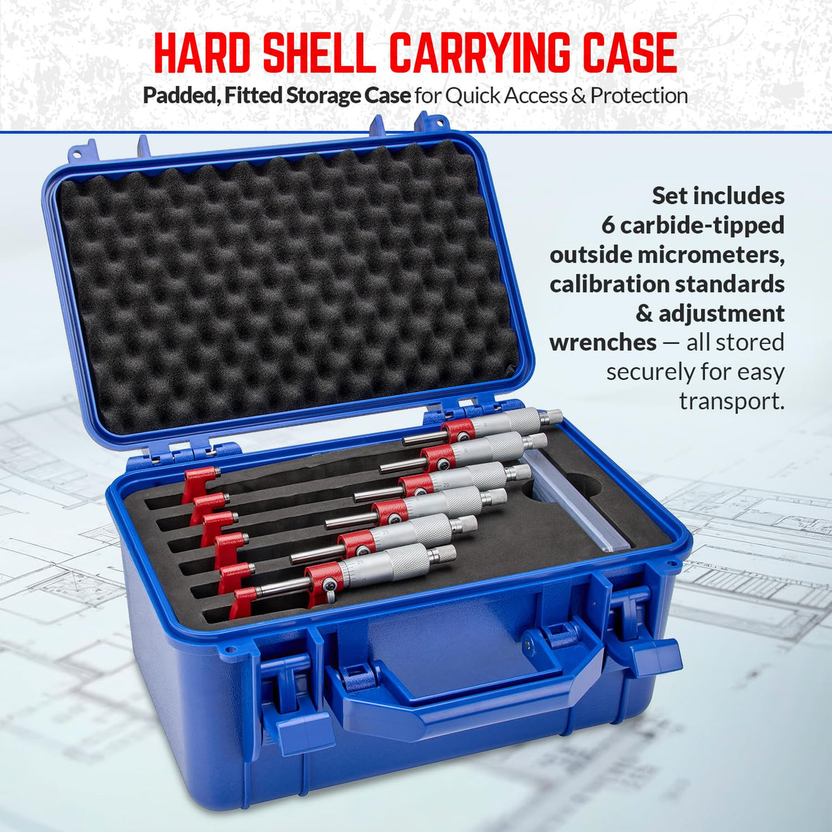 Premium Outside Micrometer Set 0-6" / 0.0001"