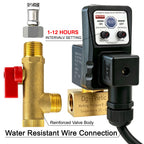 Compressor auto drain timer valve, 1/4, 3/8, 1/2 air tank outlet compatible