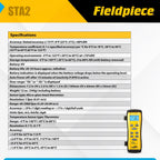 Fieldpiece STA2 in-Duct Hot Wire Anemometer for HVAC Airflow Measurement - CFM, Air Velocity & Temperature - 38" Telescoping Probe - Hands-Free Air Balancing Tool