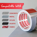 Reflective Tape, Red and White, 2 Inches by 5 Yards - High Intensity - DOT-C2 Safety Tape Waterproof Conspicuity