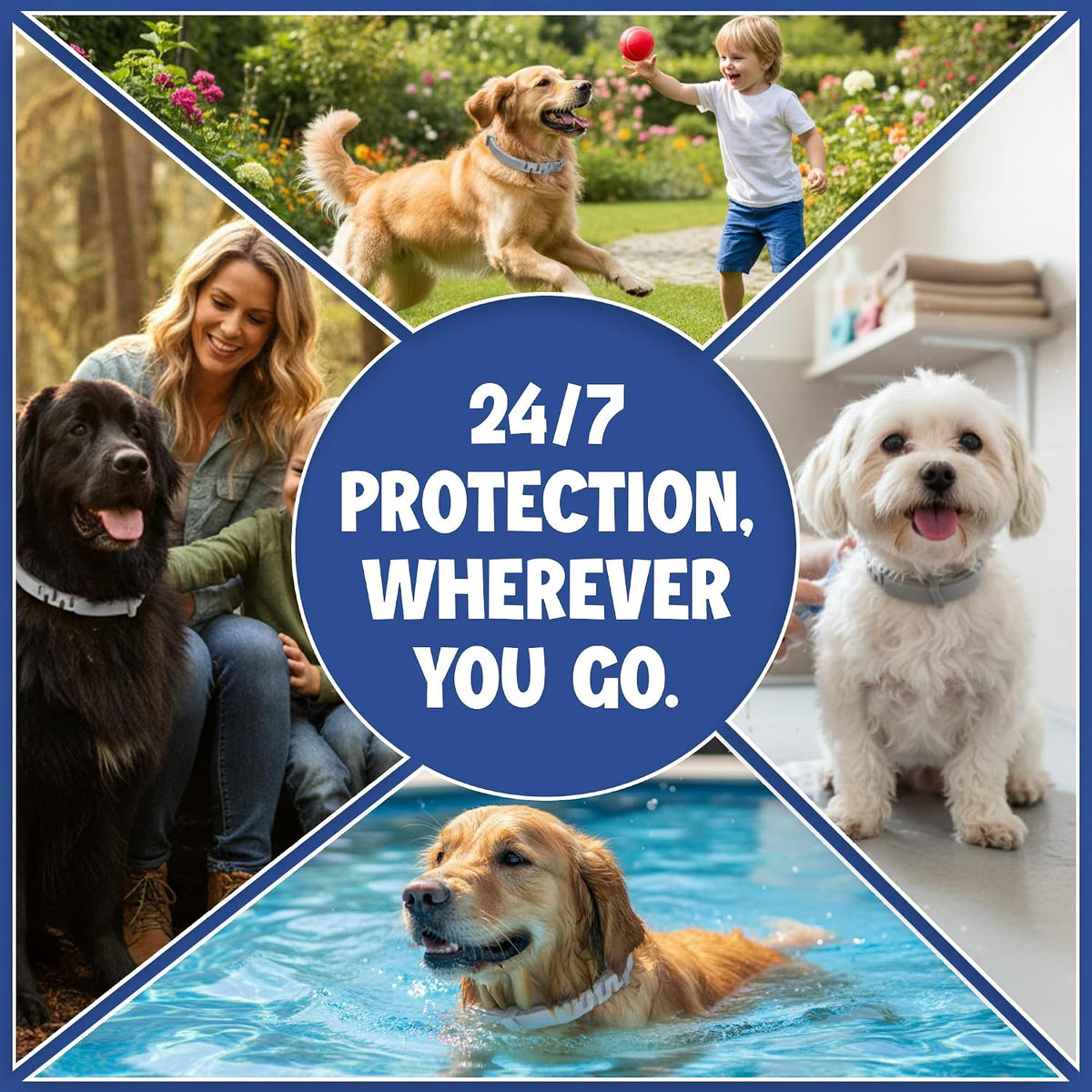 Dog Flea and Tick Collar (2 Pack) – Natural Waterproof Flea Collar for Dogs & Puppies with 8 Month Protection