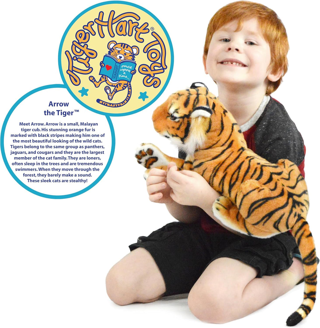 Arrow The Tiger - 17 Inch (Tail Measurement Not Included) Stuffed Animal Plush Cat