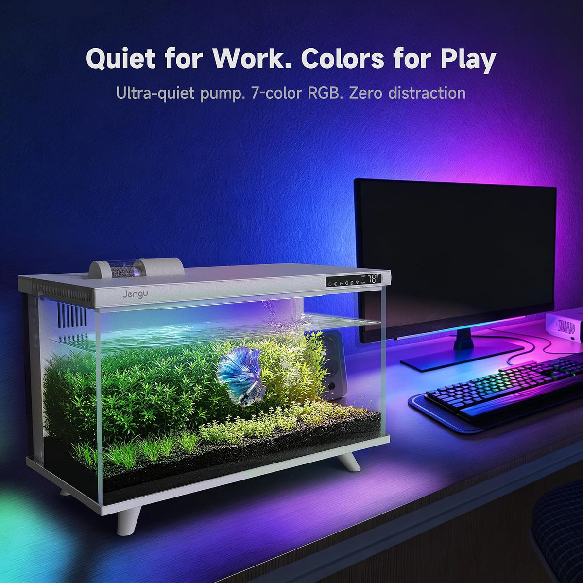 M1 5 Gallon Smart Fish Tank, App-Controlled Betta Aquarium Kit