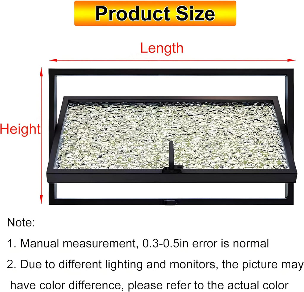 28x20 Basement Window with Tempered Glass, Adjustable Ventilation Windows, 360 Degree Rotation Home Replacement