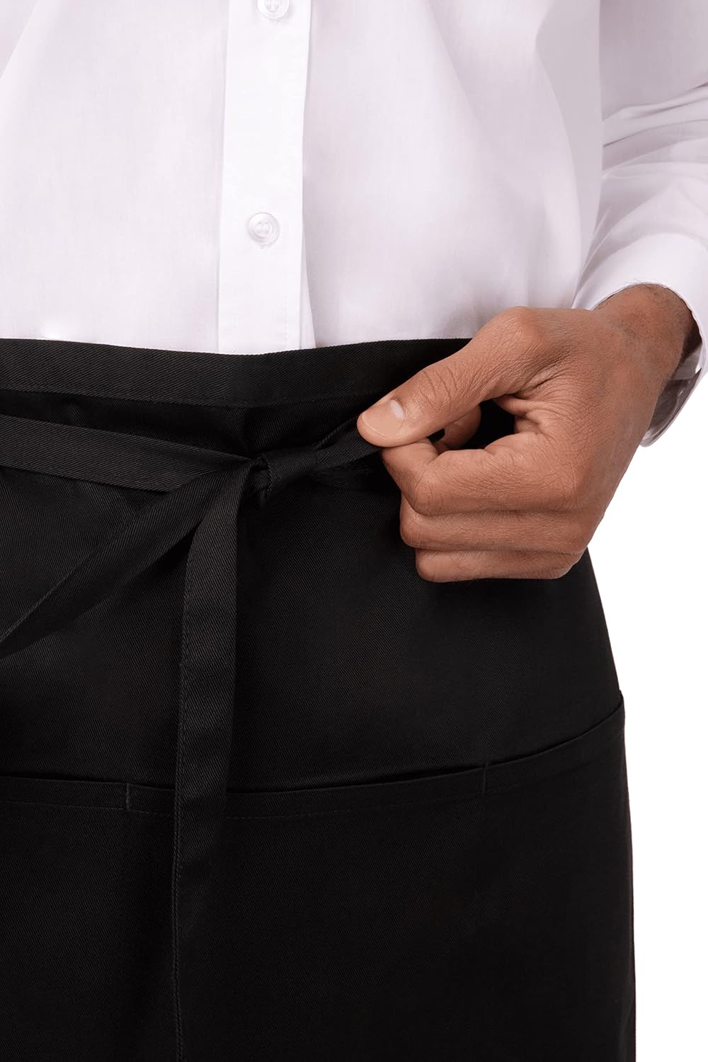 Unisex Reversible Server Apron, Black, One Size
