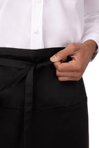 Unisex Reversible Server Apron, Black, One Size