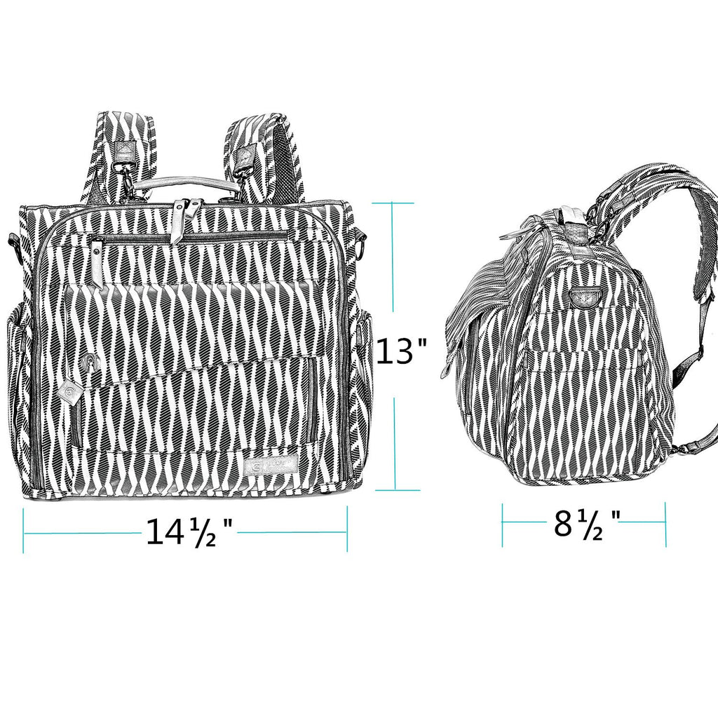 ALLCAMP Diaper Bag Backpack, Large Capacity, Portable Changing Pad