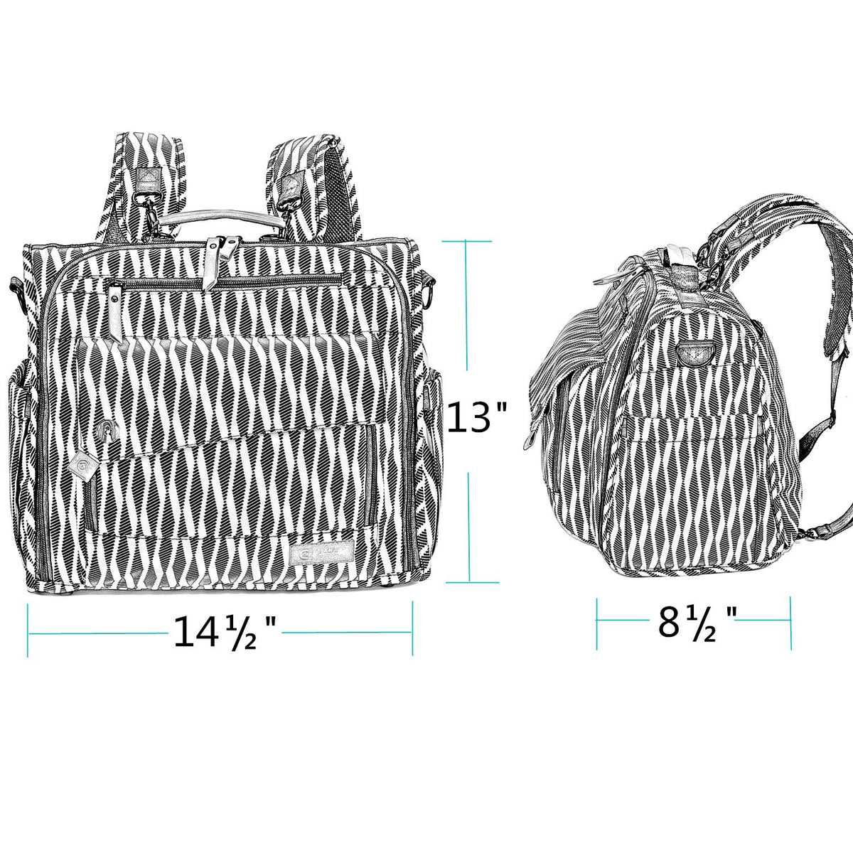 ALLCAMP Diaper Bag Backpack, Large Capacity, Portable Changing Pad