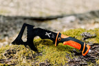 Ultimate Hatchet, Camping Axe with Sheath and Hammer | 3cr13 stainless steel axe with black oxide finish. Includes