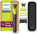Philips Norelco OneBlade 360 with Connectivity Hybrid Face + Body, Electric Beard Trimmer, Shaver and Body Groomer