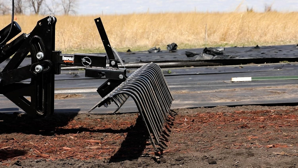Impact Implements 62" Agricultural Landscape Rake for ATV/UTV/Tractor | Featuring spring steel tines that will not