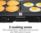 3-in-1 Electric Indoor Grill + Electric Griddle | 180 sq. in. Reversible PFAS-Free Non-Stick Plates | 2 Individual