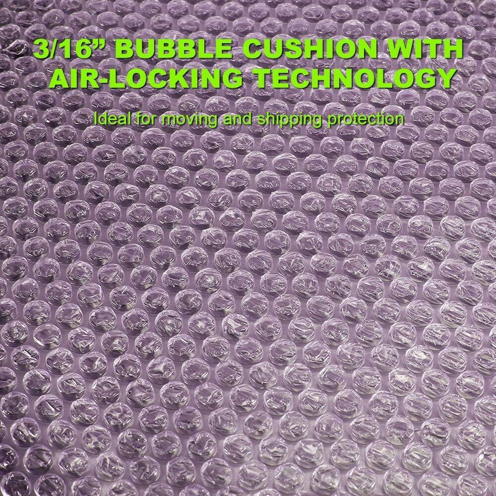 Nylon Bubble Cushioning Wrap Roll, 3/16” Air Bubble, 12 Inch x 36 Feet, Perforated Every 12”, (12"x36'x2 rolls)