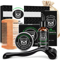 Beard Kit, Beard Growth Kit w/Natural Ingredients Beard Oil & Balm & Comb, Beard Growth Oil w/4X Thickening Biotin