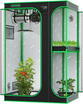 2-in-1 4x3 Grow Tent 48"x36"x72" Mylar Clone Chamber Tents | Multi-Chamber Clone Design, 100% Reflective Mylar