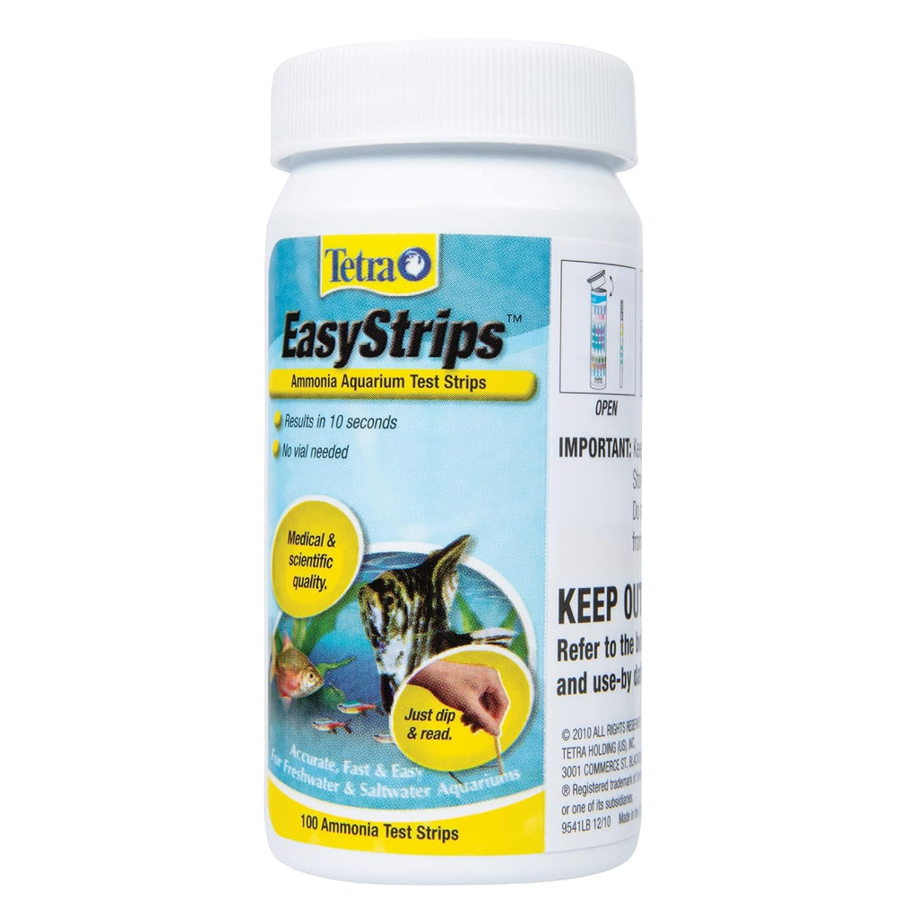 EasyStrips Ammonia Test Strips for Aquarium Water, 100 Count | Tests For Ammonia In 10 Seconds