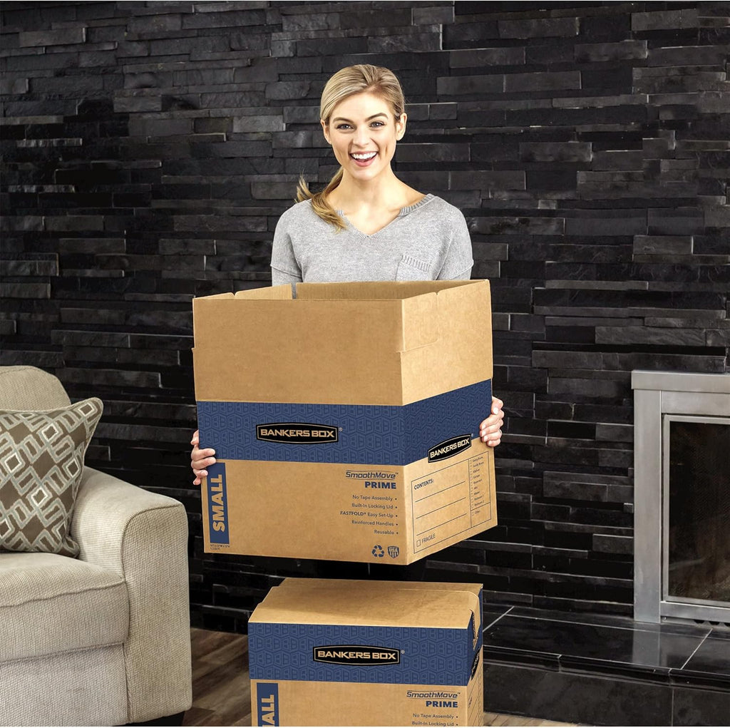 10-Pack Small Prime HD Moving Boxes with Reinforced Handles
