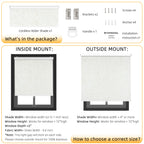 Linen Blackout Roller Shades, Cordless Window Blinds for Home