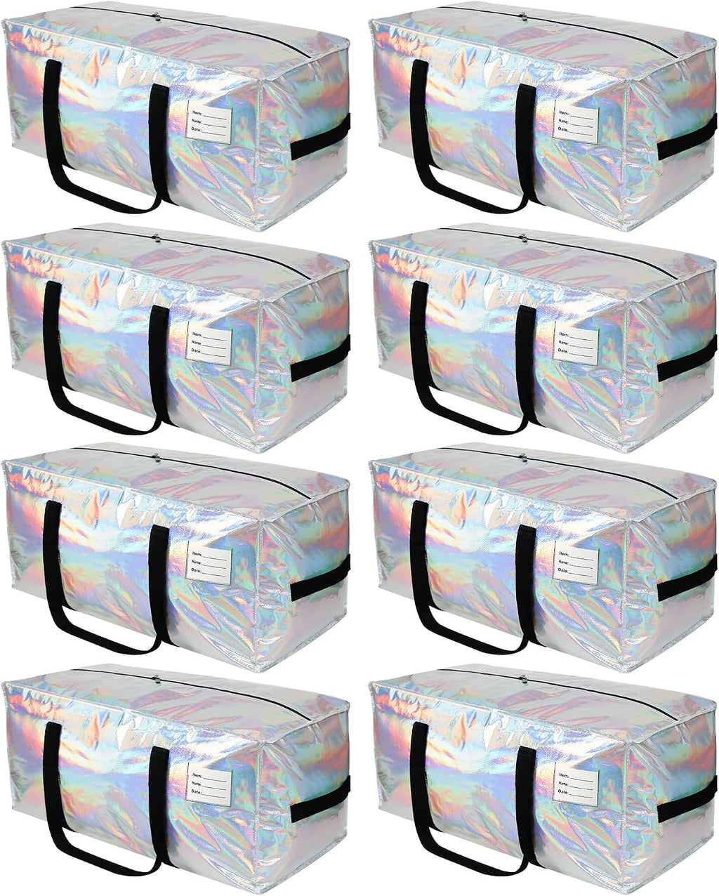 Heavy Duty Moving Bags 8-Pack,93L Extra Large Storage Bags with Strong Zipper&Reinforced Handles for College