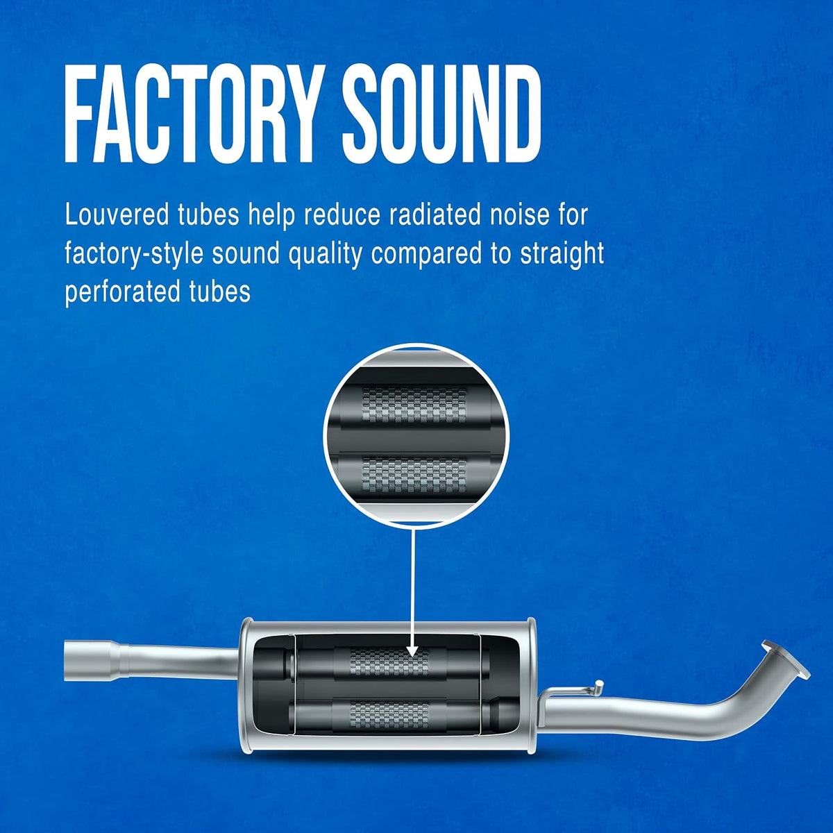 Walker SoundFX 18986 Direct Fit Exhaust Muffler 2.5" Inlet (ID) 2.25" Outlet (ID) for Jeep Grand Cherokee