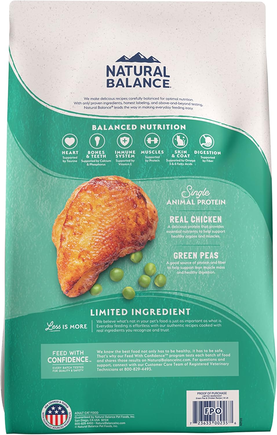 Limited Ingredient Cat Food, Chicken & Green Pea, 4 lb