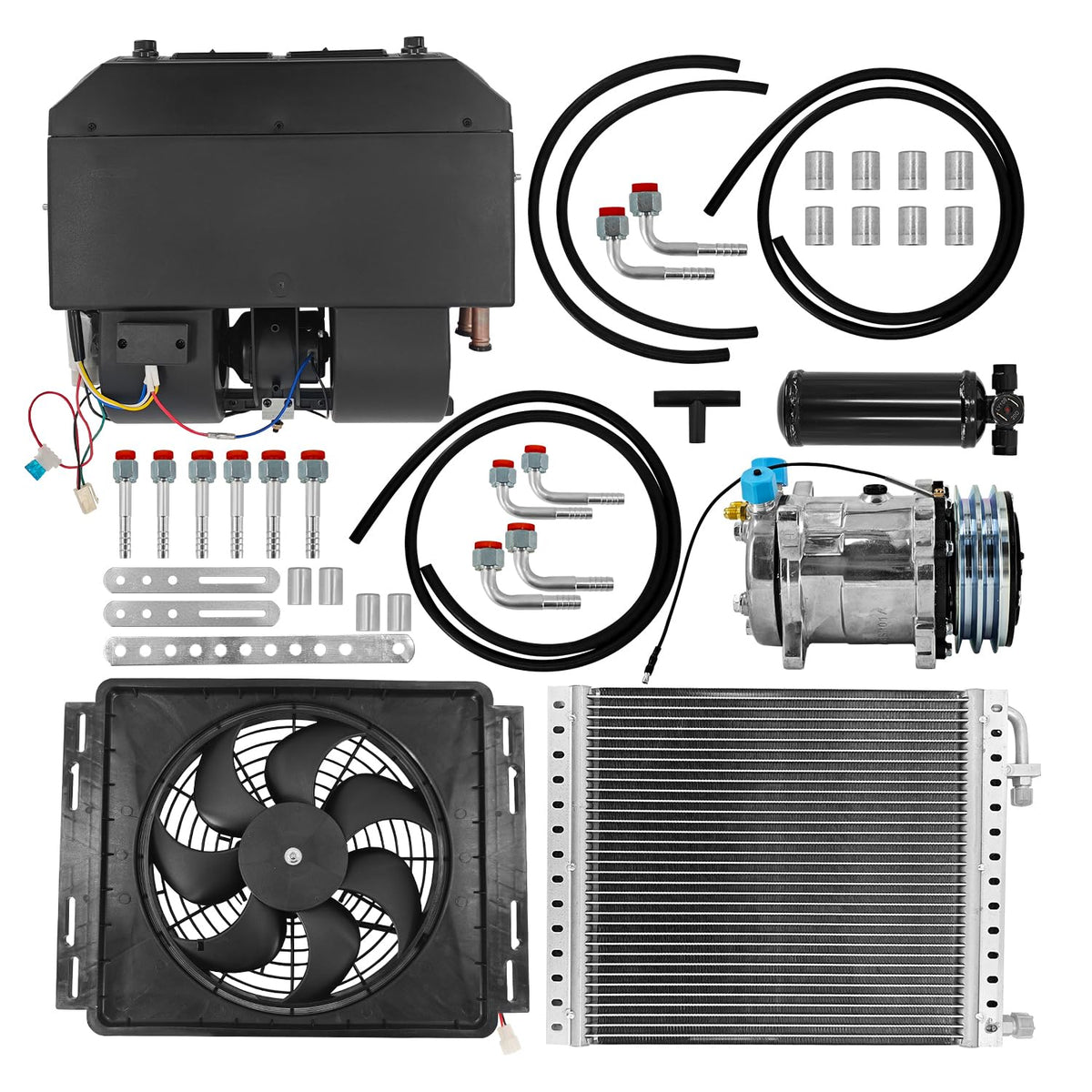 Universal 12V A/C Kit System 18000BTU Under Dash Air Conditioner