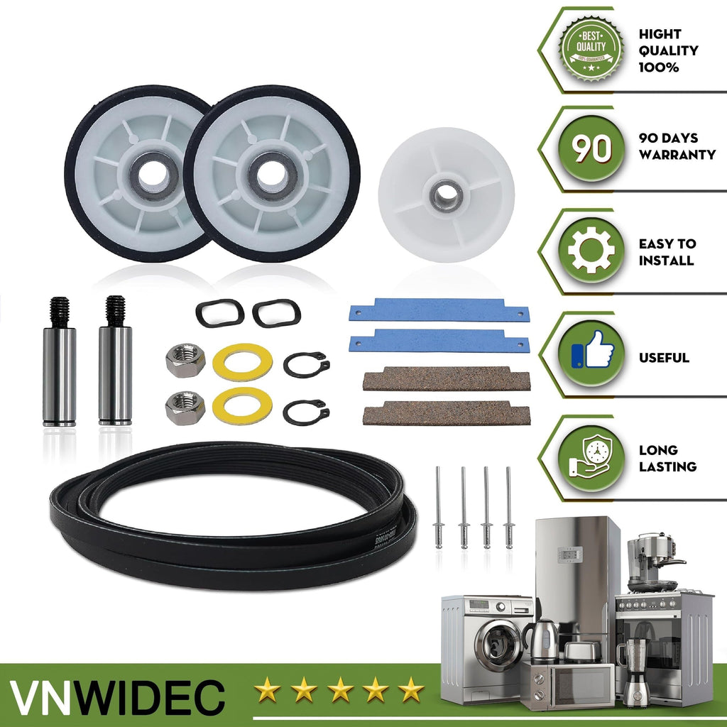 Dryer Drum Support Roller Kit for Maytag MDE6400AYW LDE9206ADE MDE3000AYW