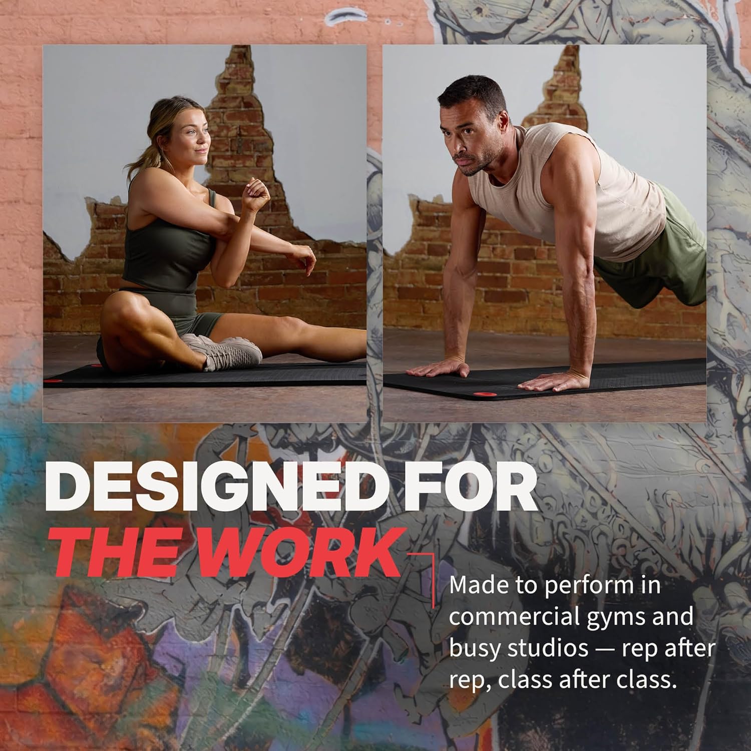 Hanging Exercise Mats for Gyms, Closed-Cell Foam Yoga & Fitness Mats with Grommets, Thick Workout Mats for Studios &