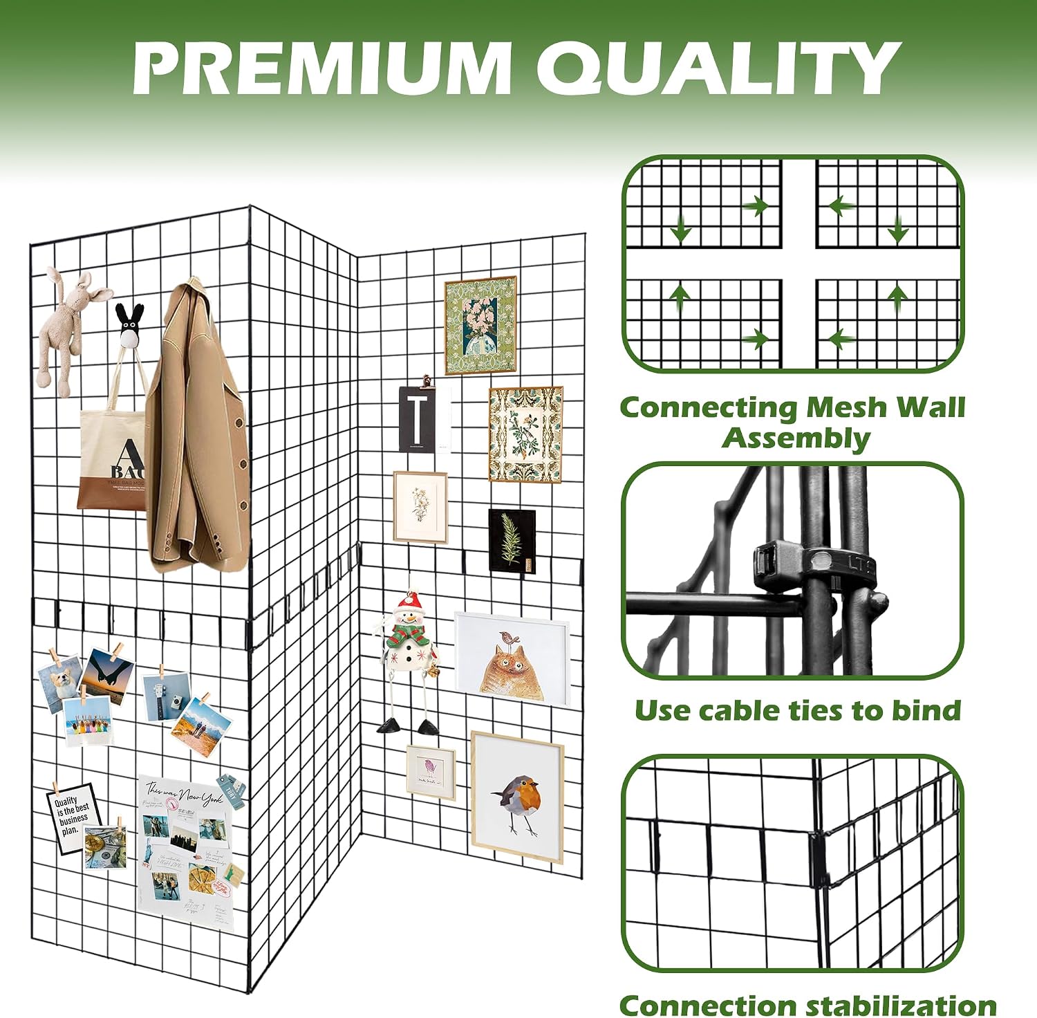 Grid Wall Panels 3 Pcs, Commercial Grade Gridwall Panels, Metal Grid Wall Panel Display Stand, You Can DIY 6 Pack