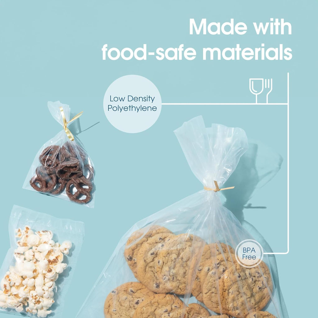 10" X 13" Open-End Flat Poly Bags (1000 Count) - 1.1 Mil Clear Bags