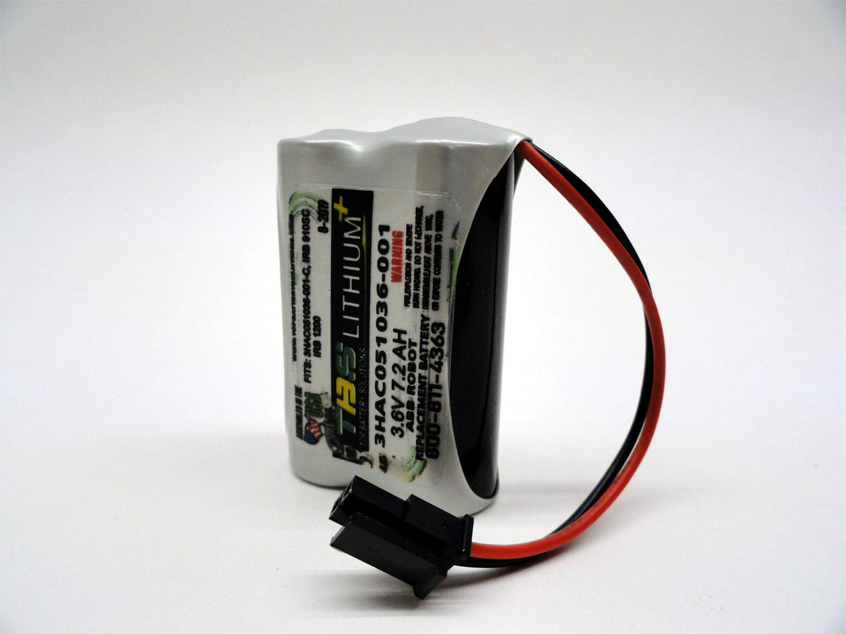 3PC Replacement Battery for ABB 3.6V 7.2AH 3HAC051036-001 REV02