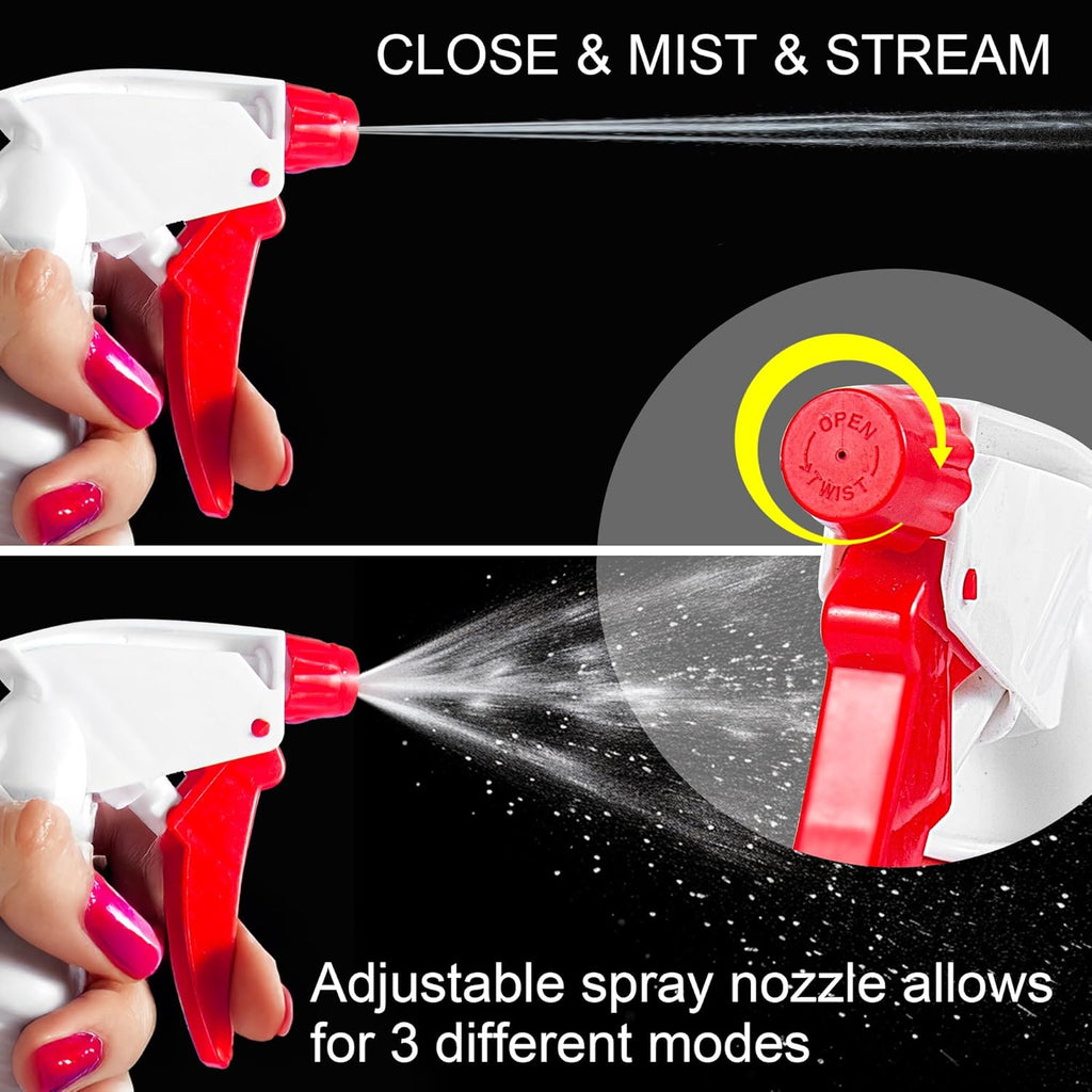 16 Oz Spray Bottle (12 Pack),Spray Bottles for Cleaning,Reusable Empty Refillable Solutions Plastic Bottle,Spray