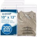 10” X 13” (200 Count) Self Seal Clear Poly Bags with Suffocation Warning