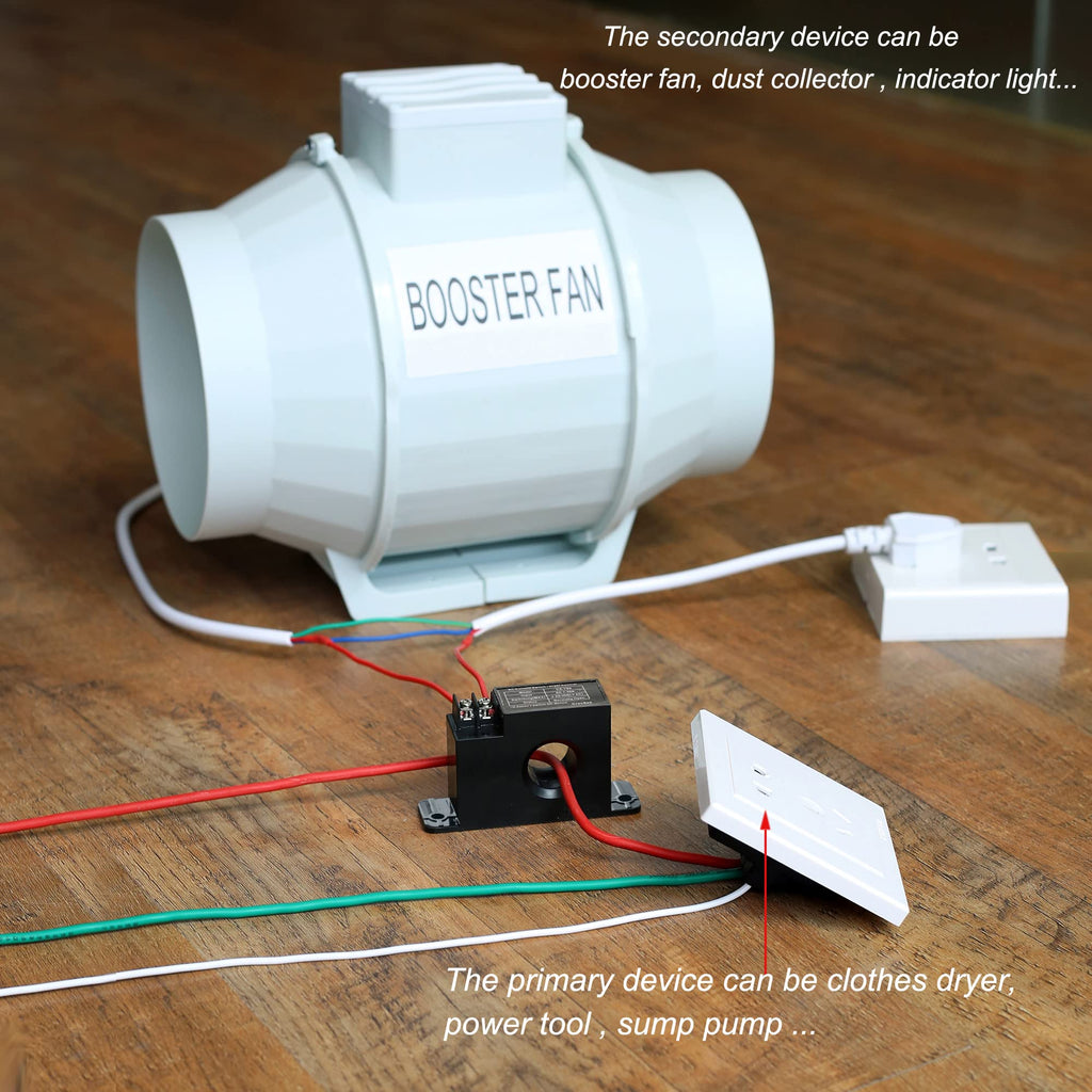 CrocSee AC Current Switch, 1-50A Amp Sensor Relay, Normally Open