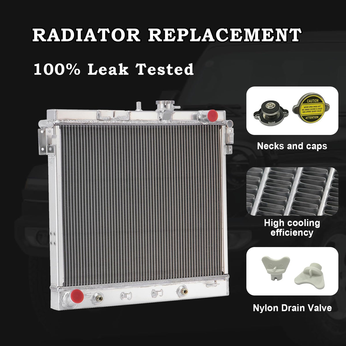2 Row Radiator for 2009-2012 Chevy Colorado 2006-2017 GMC Canyon