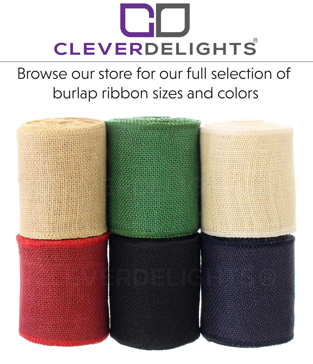 6" Black Burlap Ribbon - Wired Edges - 10 Yards