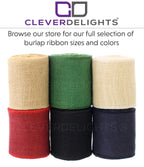6" Black Burlap Ribbon - Wired Edges - 10 Yards