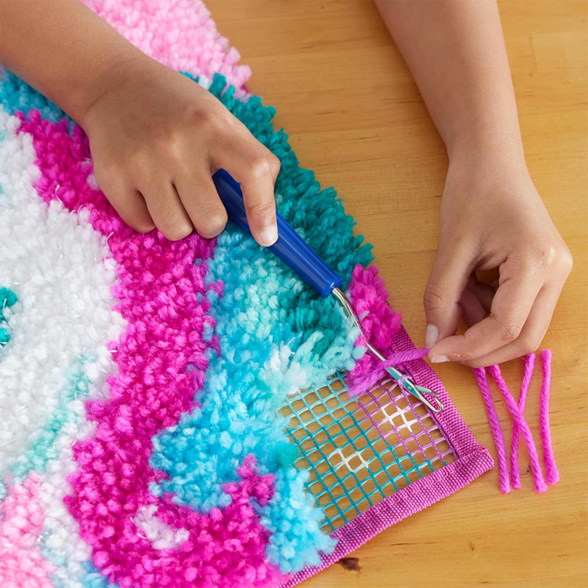 Latch Hook Kits for Kids – Kids Crafts, Arts and Crafts, Yarn Art, Wall Hanging & Mini-Rugs, Craft Supplies, Pre-Cut