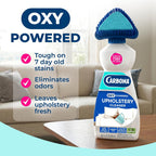 Oxy Powered Upholstery Cleaner with Brush & Sponge (13.5 Fl Oz), Stain Remover for Couches, Car Seats & Mattresses.